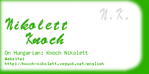 nikolett knoch business card